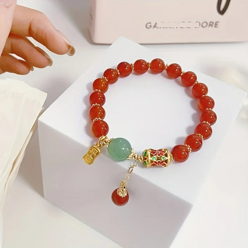 Chinese Style Red Agate Bracelet – Artistic Design
